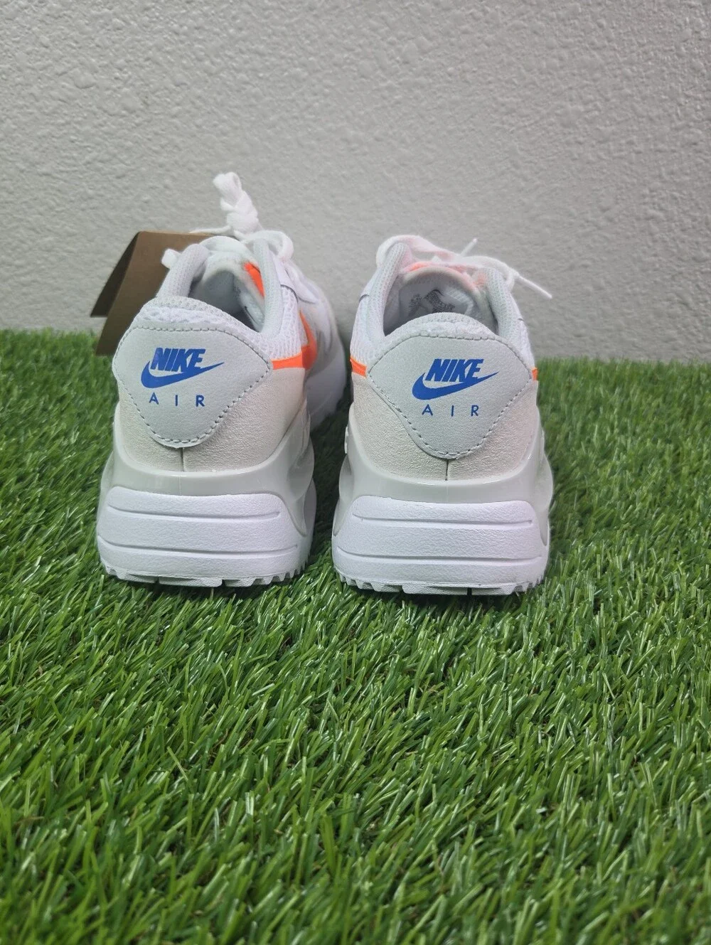 Nike Air Max SYSTM (GS) White/Orange/Phantom Kids Sneaker 6.5Y/Women's Size 8